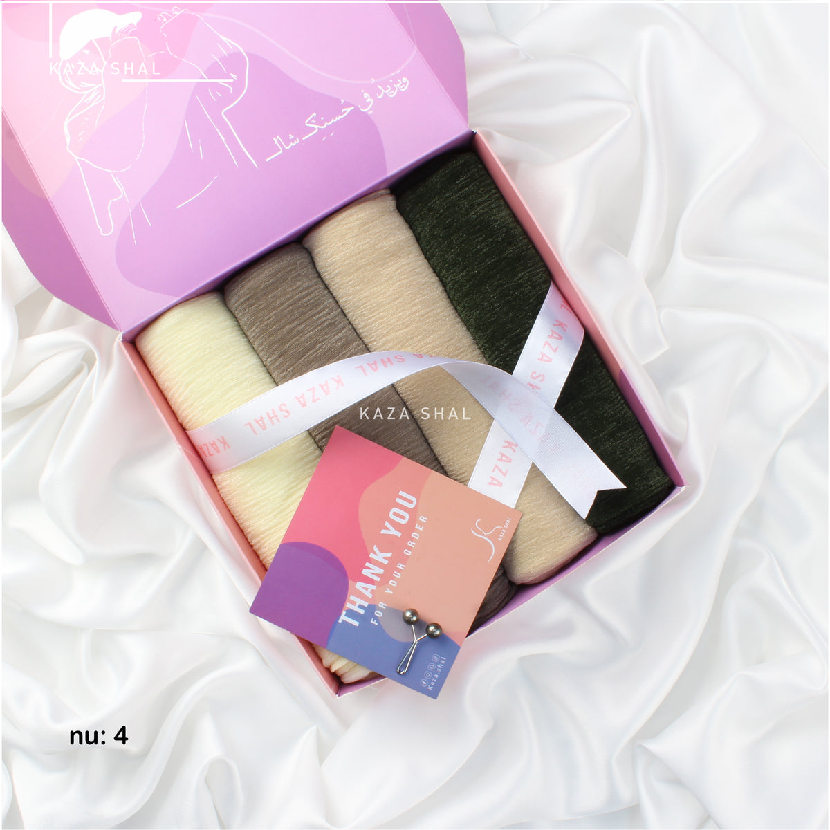 Plain Cashmere - Hijab Package of 4
