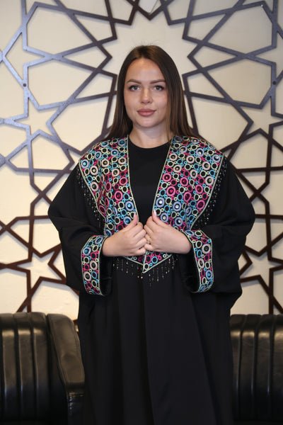 Free Size Embroidered Abaya- Palestinian style Abaya