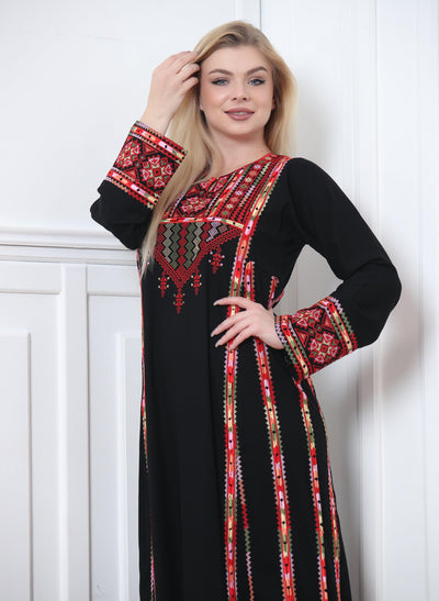 Ramallah Beauty - Embroidered Palestinian Thobe. - JPK Traditions