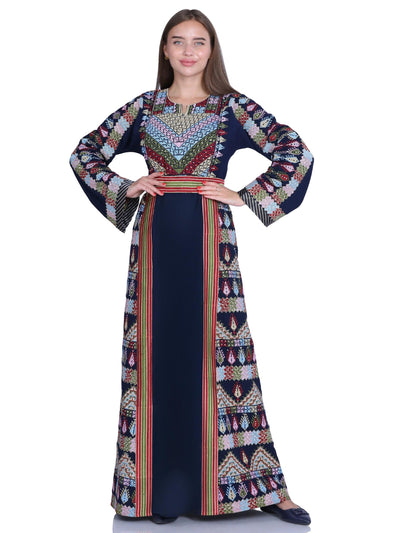 Embroidered Beauty Of Yafa - High Quality Embroidered Palestinian Style Thobe/Dress - JPK Traditions