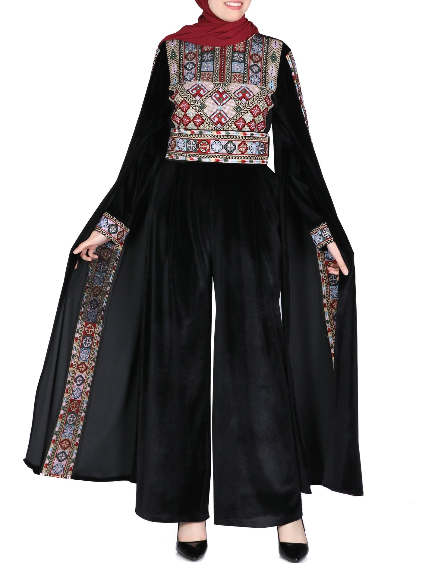 Embroidered Jumpsuit -High Quality Embroidered Palestinian style Jumpsuit