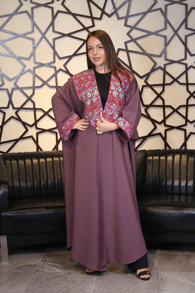 Free Size Embroidered Abaya- Palestinian style Abaya