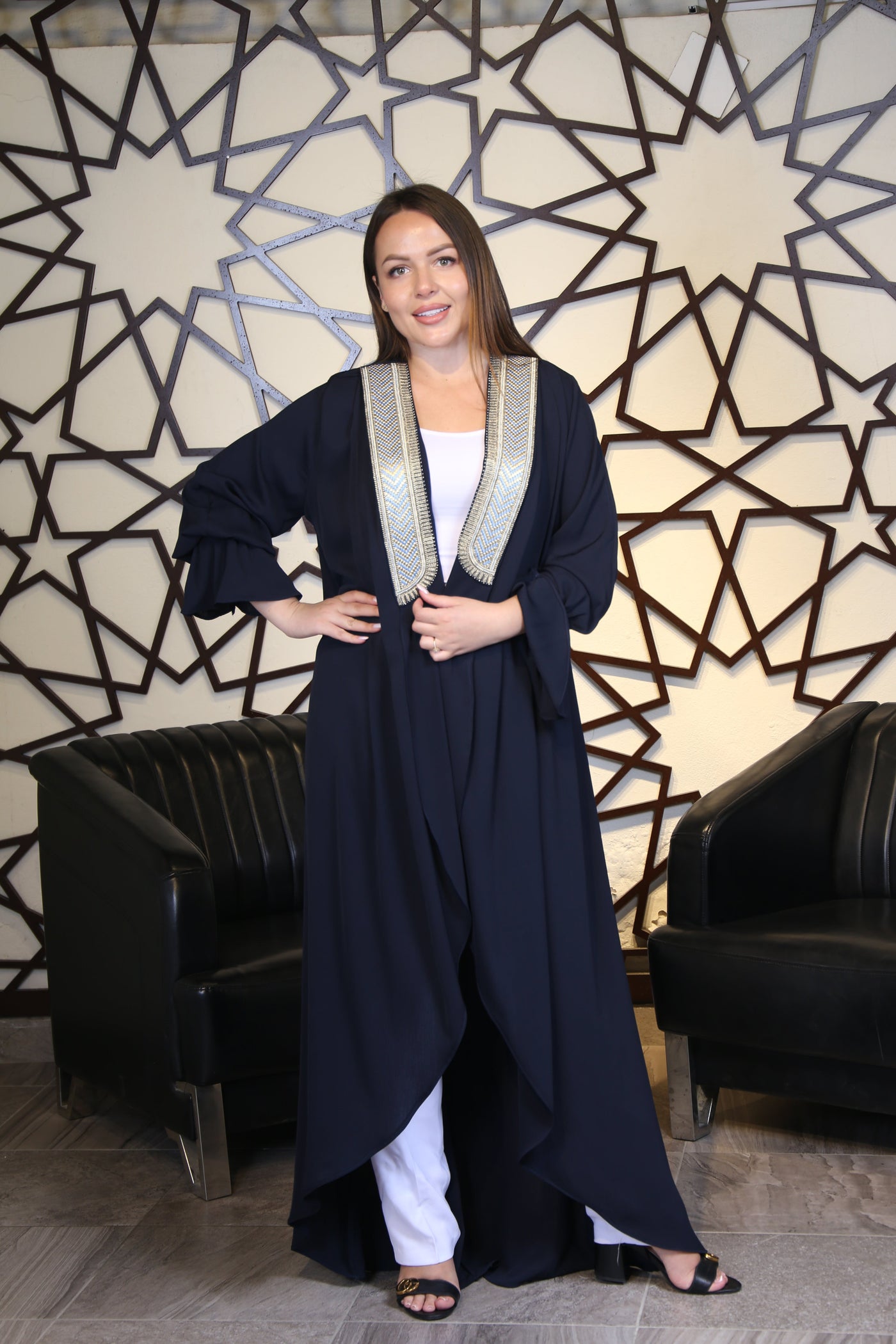 Stylish Abaya-  Embroidered Palestinian style Abaya