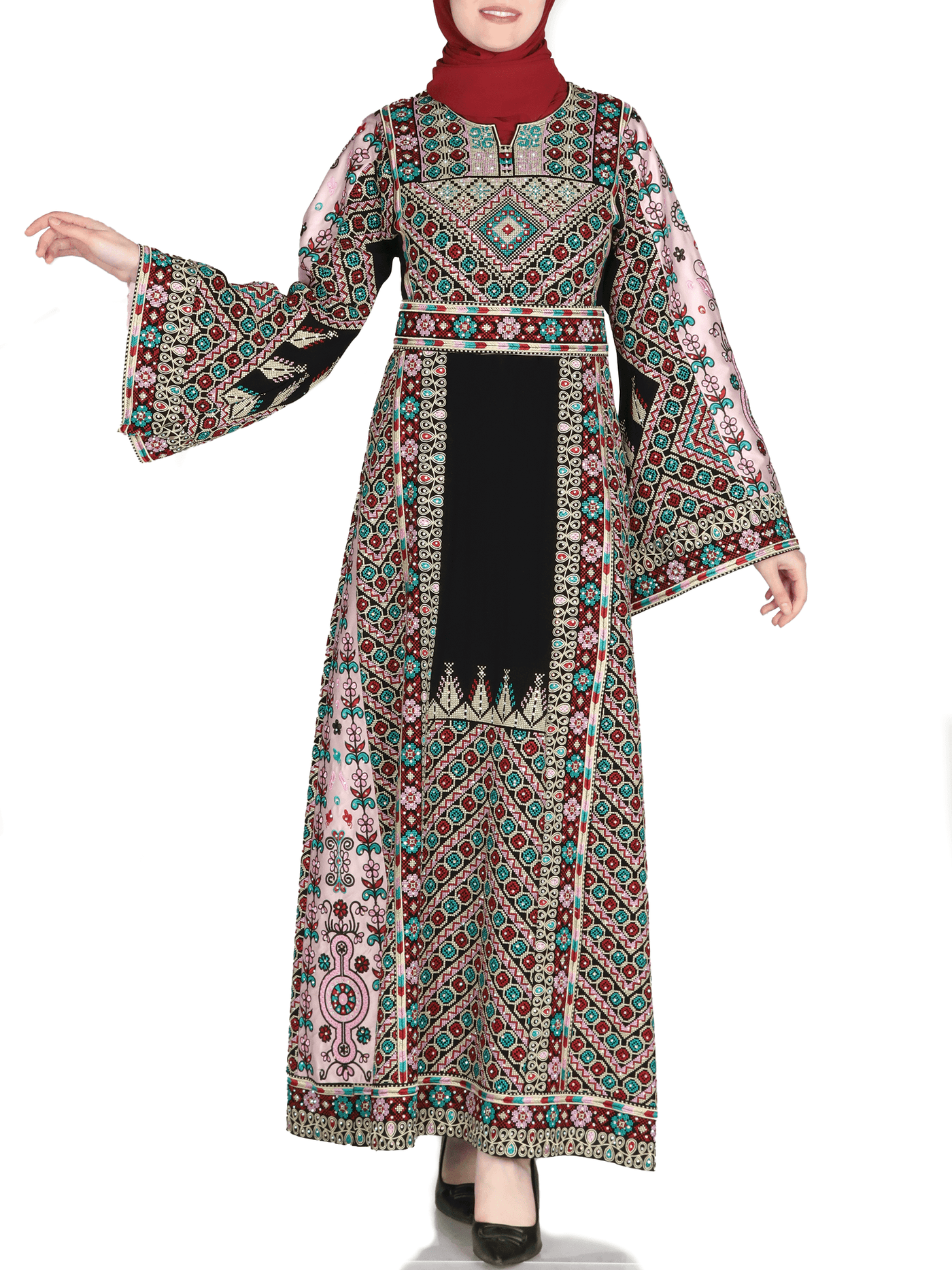 Embroidered thobe of Jerusalem -  Traditional Palestinian Thobe - JPK Traditions