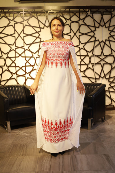 Butterfly - Sleeveless Embroidered Palestinian Dress