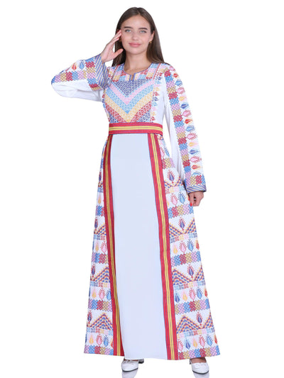 Embroidered Beauty Of Yafa - High Quality Embroidered Palestinian Style Thobe/Dress - JPK Traditions