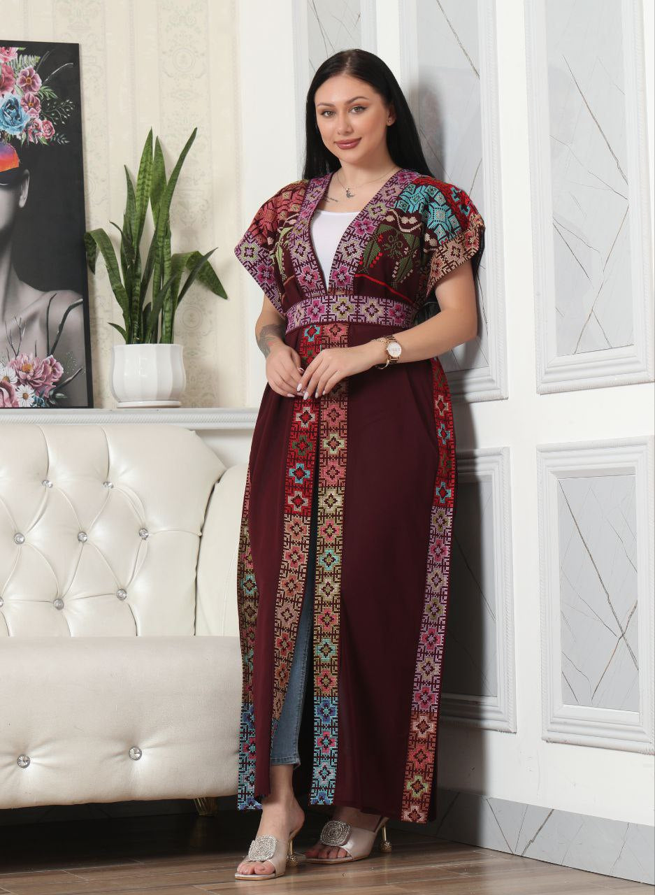 Yafa Abaya- Palestinian style Abaya (Free Size)