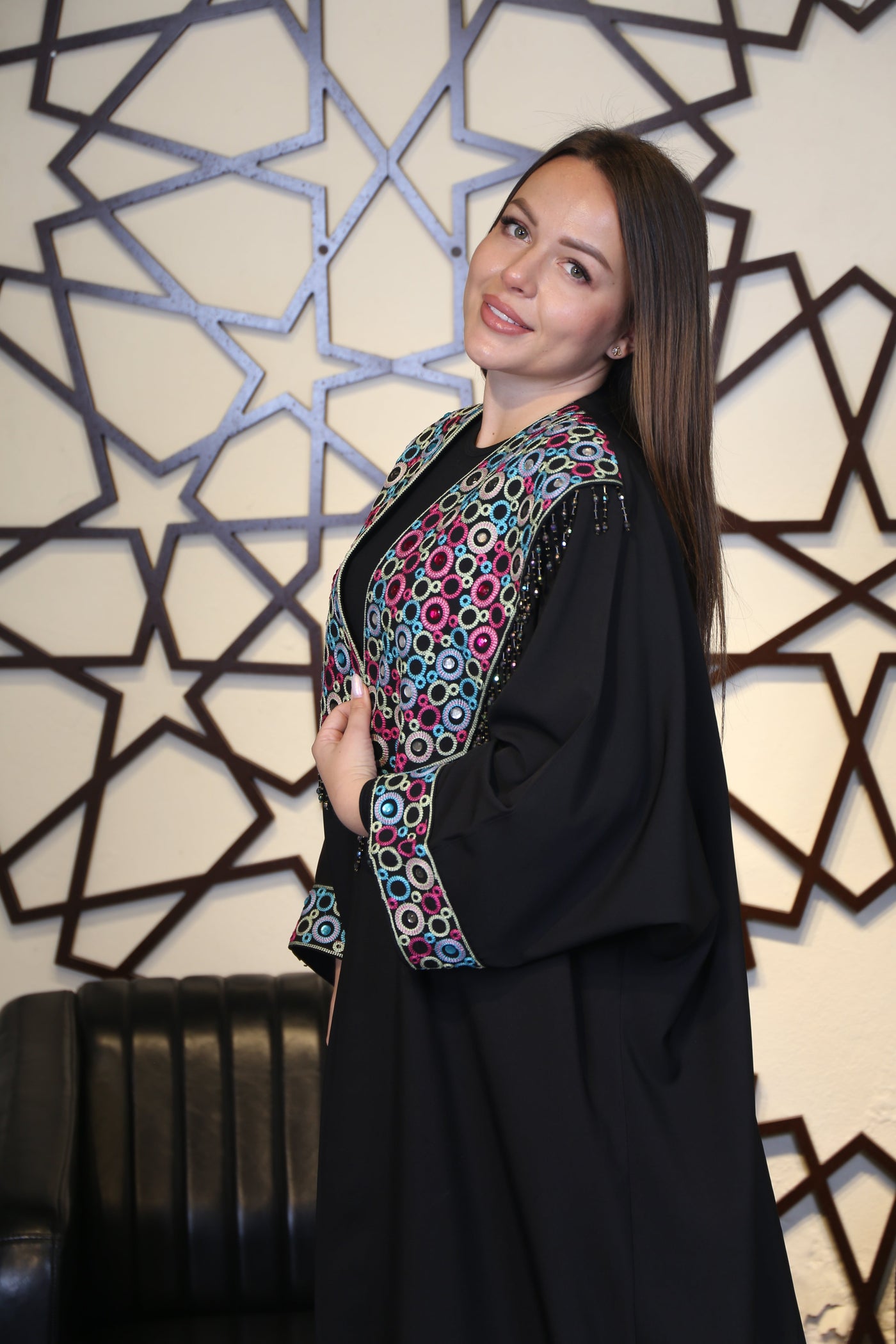 Free Size Embroidered Abaya- Palestinian style Abaya