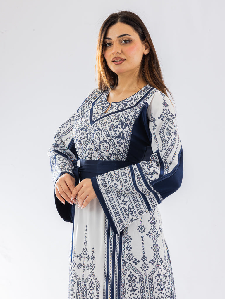 Gloss Of Hebron - High Quality Traditional Embroidered Palestinian Thobe