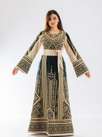 Gloss Of Hebron - High Quality Traditional Embroidered Palestinian Thobe