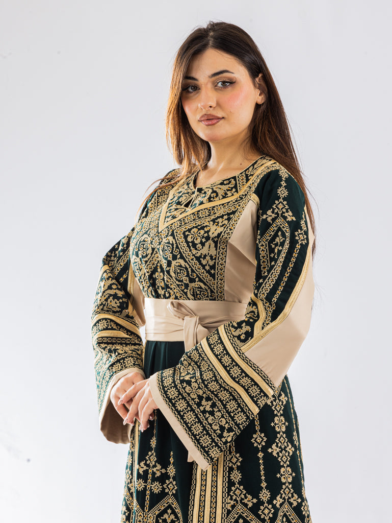 Gloss Of Hebron - High Quality Traditional Embroidered Palestinian Thobe