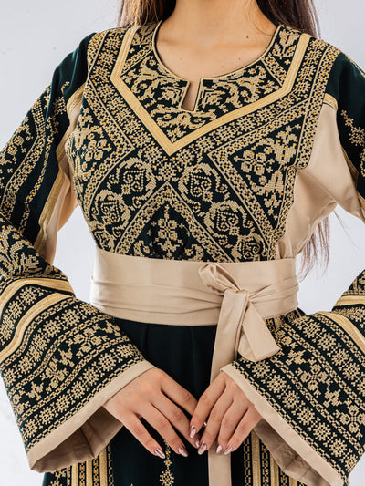 Gloss Of Hebron - High Quality Traditional Embroidered Palestinian Thobe