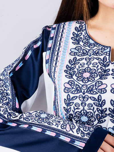Pomegranate Of Hebron - High Quality Traditional Embroidered Palestinian Thobe