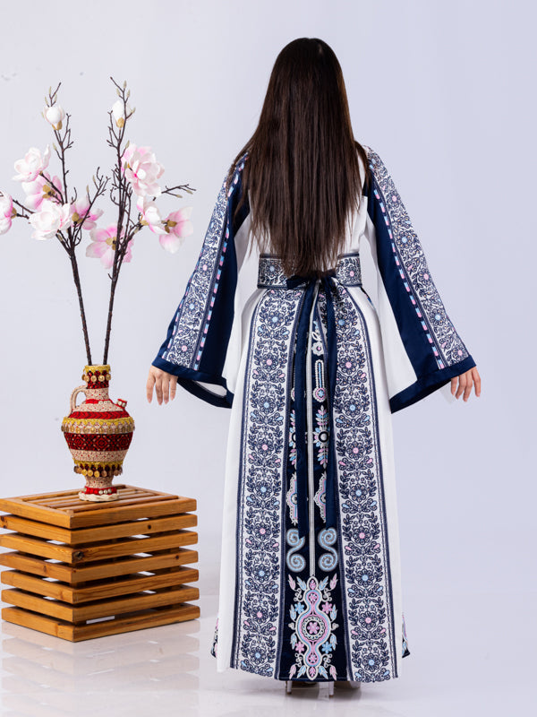 Pomegranate Of Hebron - High Quality Traditional Embroidered Palestinian Thobe