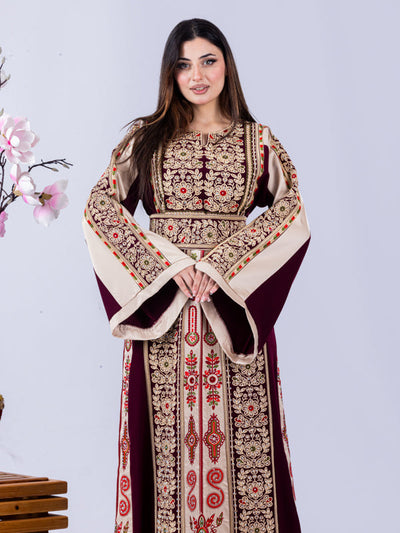Pomegranate Of Hebron - High Quality Traditional Embroidered Palestinian Thobe
