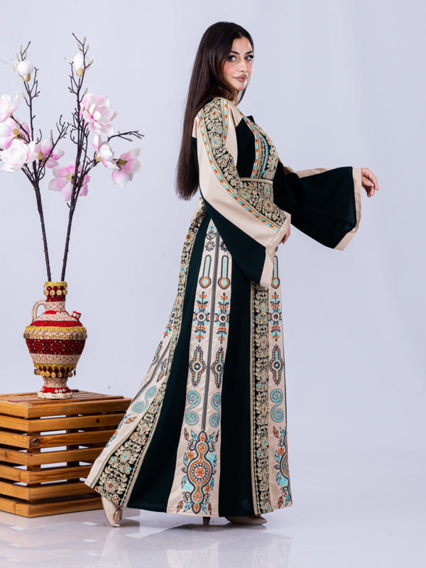 Pomegranate Of Hebron - High Quality Traditional Embroidered Palestinian Thobe
