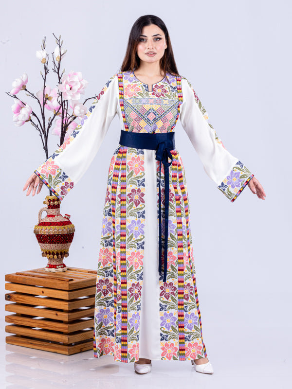 Beauty Of Safad - High Quality Traditional Embroidered Palestinian Thobe
