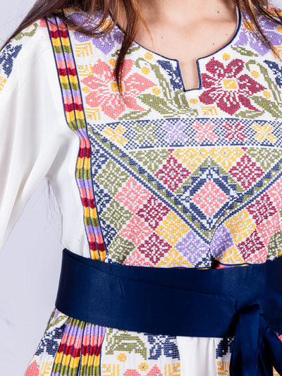 Beauty Of Safad - High Quality Traditional Embroidered Palestinian Thobe