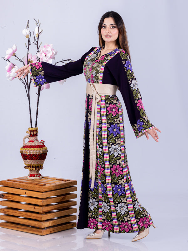 Beauty Of Safad - High Quality Traditional Embroidered Palestinian Thobe