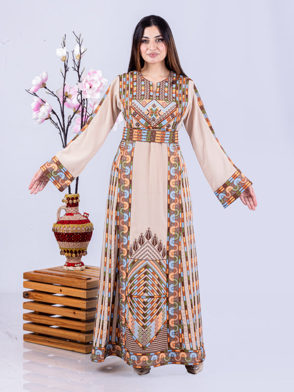 Heritage Of Safad - High Quality Traditional Embroidered Palestinian Thobe