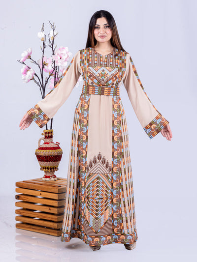 Heritage Of Safad - High Quality Traditional Embroidered Palestinian Thobe