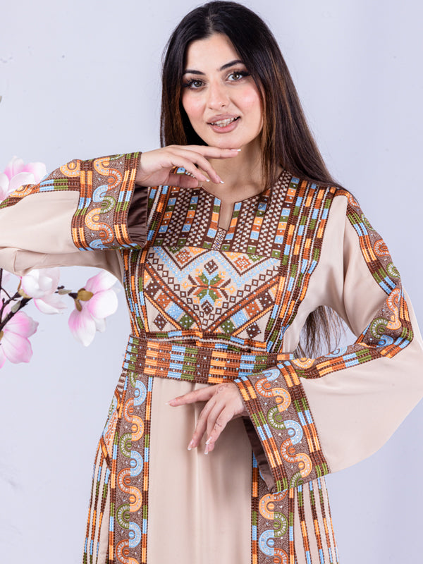Heritage Of Safad - High Quality Traditional Embroidered Palestinian Thobe