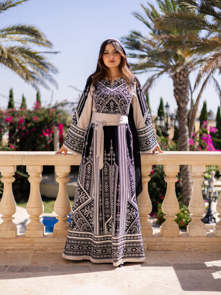 Gloss Of Hebron - High Quality Traditional Embroidered Palestinian Thobe