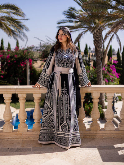 Gloss Of Hebron - High Quality Traditional Embroidered Palestinian Thobe
