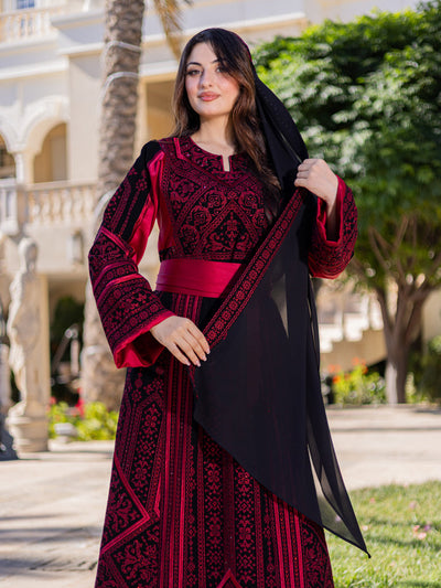Gloss Of Hebron - High Quality Traditional Embroidered Palestinian Thobe