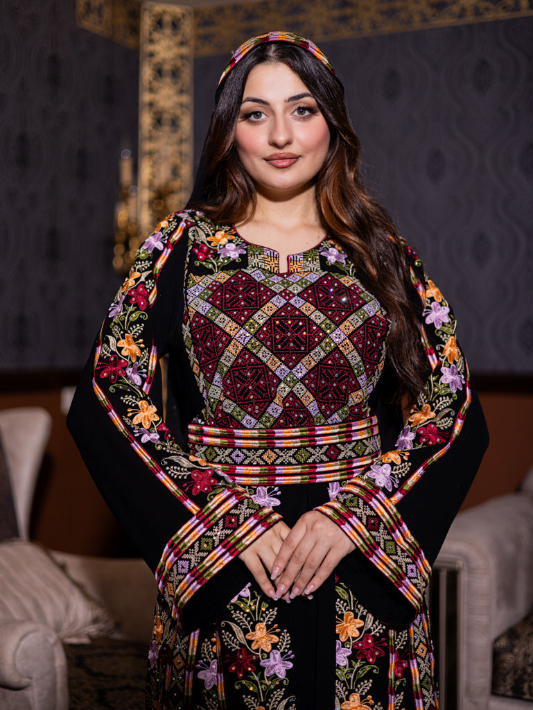Crystal Of Akka - High Quality Traditional Embroidered Palestinian Thobe
