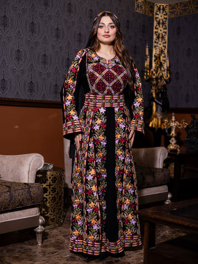 Crystal Of Akka - High Quality Traditional Embroidered Palestinian Thobe