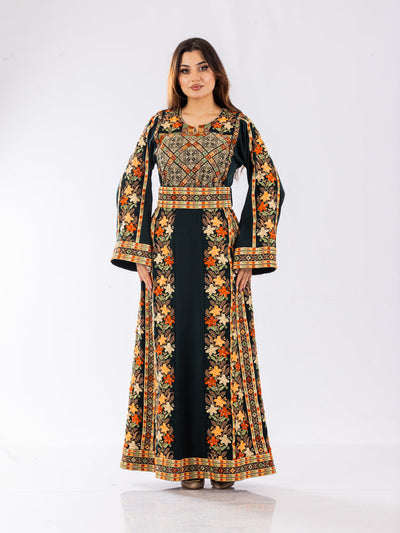 Crystal Of Akka - High Quality Traditional Embroidered Palestinian Thobe
