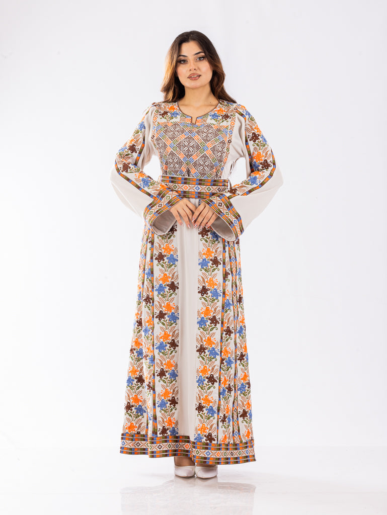 Crystal Of Akka - High Quality Traditional Embroidered Palestinian Thobe