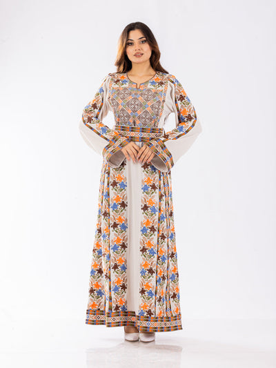 Crystal Of Akka - High Quality Traditional Embroidered Palestinian Thobe