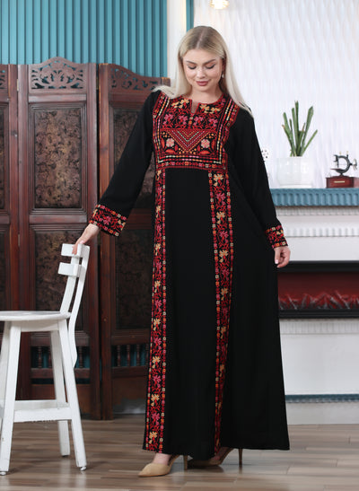 Royalty Of Tulkarem - High Quality Traditional Embroidered Palestinian style Thobe