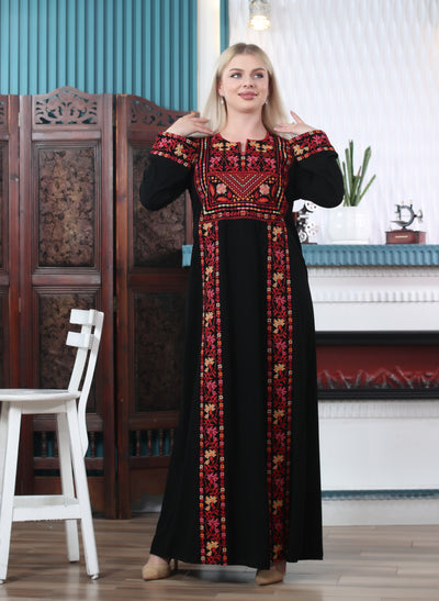 Royalty Of Tulkarem - High Quality Traditional Embroidered Palestinian style Thobe