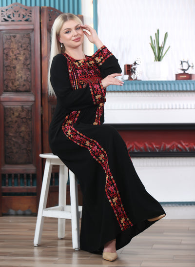 Royalty Of Tulkarem - High Quality Traditional Embroidered Palestinian style Thobe