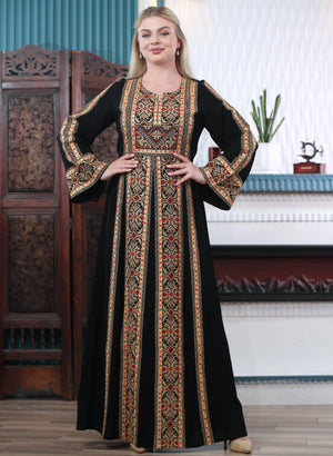 Pearl Of Beit Jala 2 - Embroidered Palestinian style Thobe - JPK Traditions