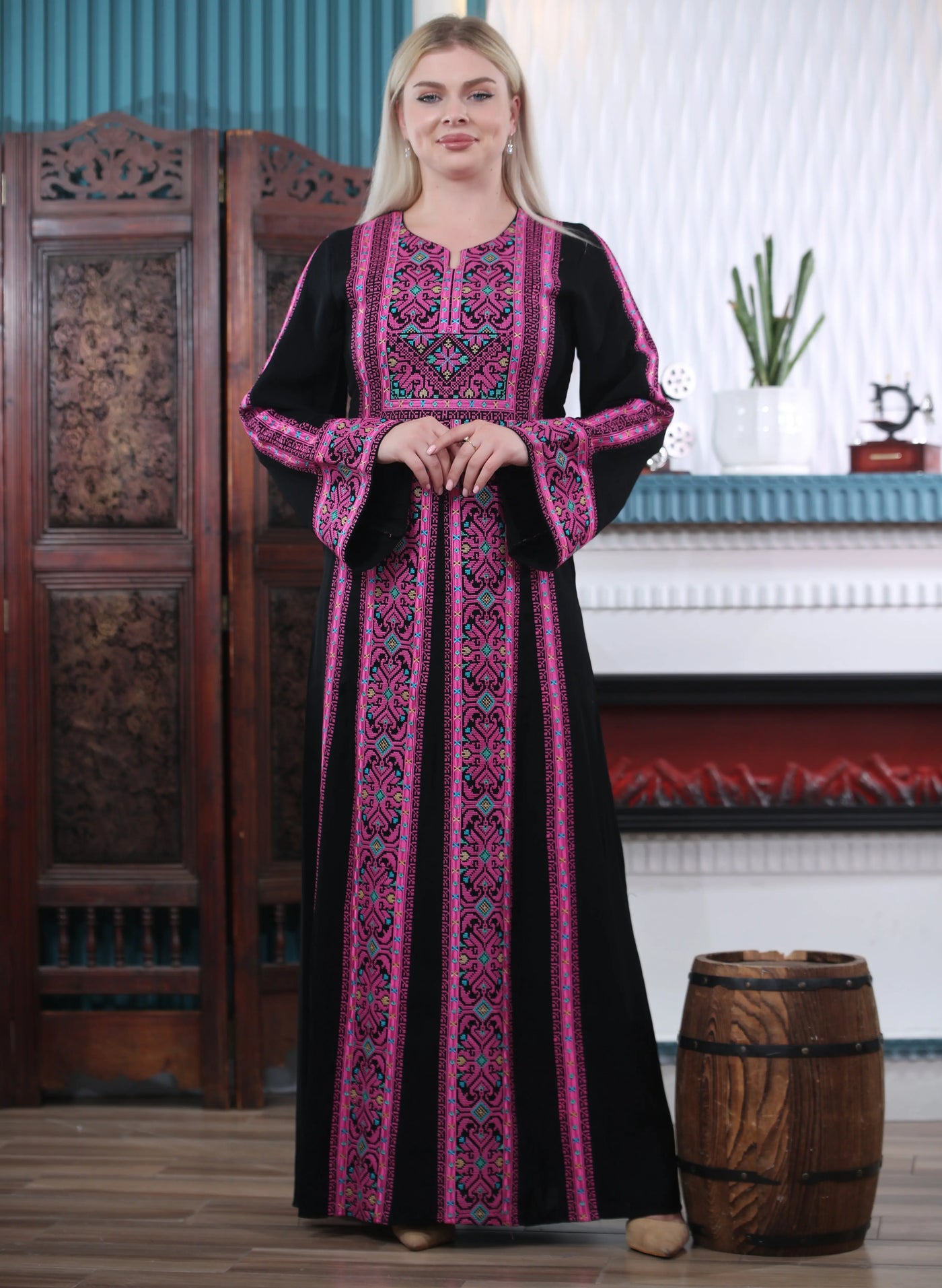 Elegance Of Jenin - Embroidered Palestinian style Thobe - JPK Traditions