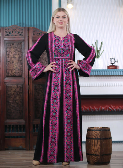 Elegance Of Jenin - Embroidered Palestinian style Thobe - JPK Traditions