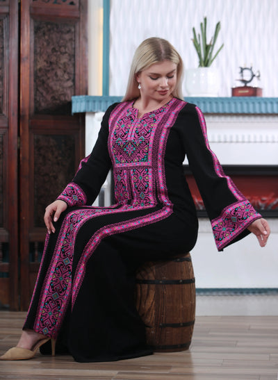 Elegance Of Jenin - Embroidered Palestinian style Thobe - JPK Traditions