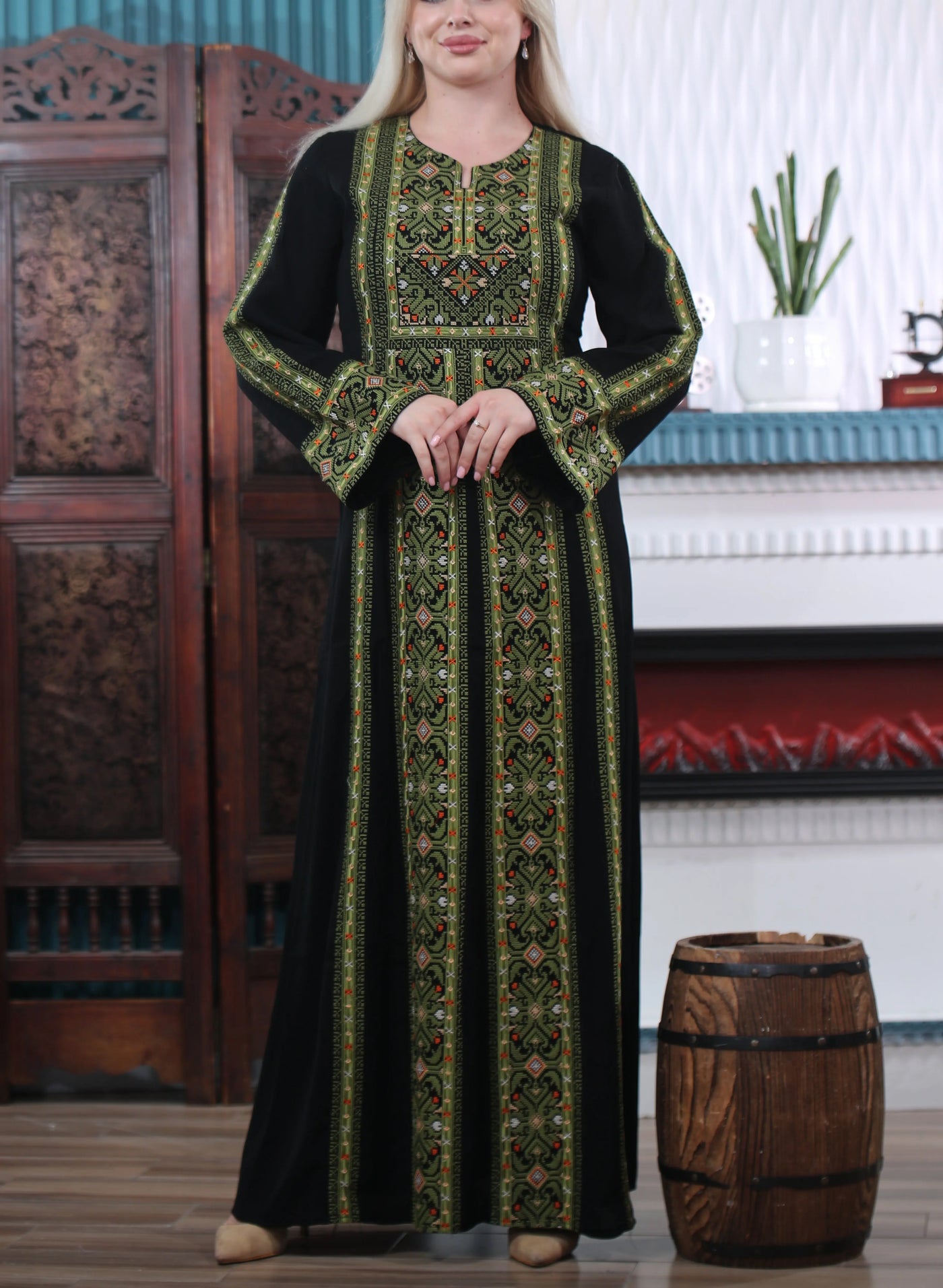 Elegance Of Jenin - Embroidered Palestinian style Thobe - JPK Traditions