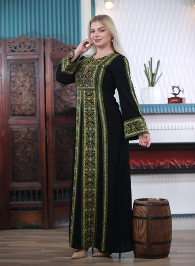 Elegance Of Jenin - Embroidered Palestinian style Thobe - JPK Traditions