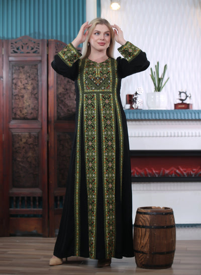 Elegance Of Jenin - Embroidered Palestinian style Thobe - JPK Traditions