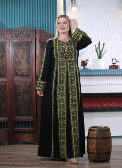 Elegance Of Jenin - Embroidered Palestinian style Thobe - JPK Traditions