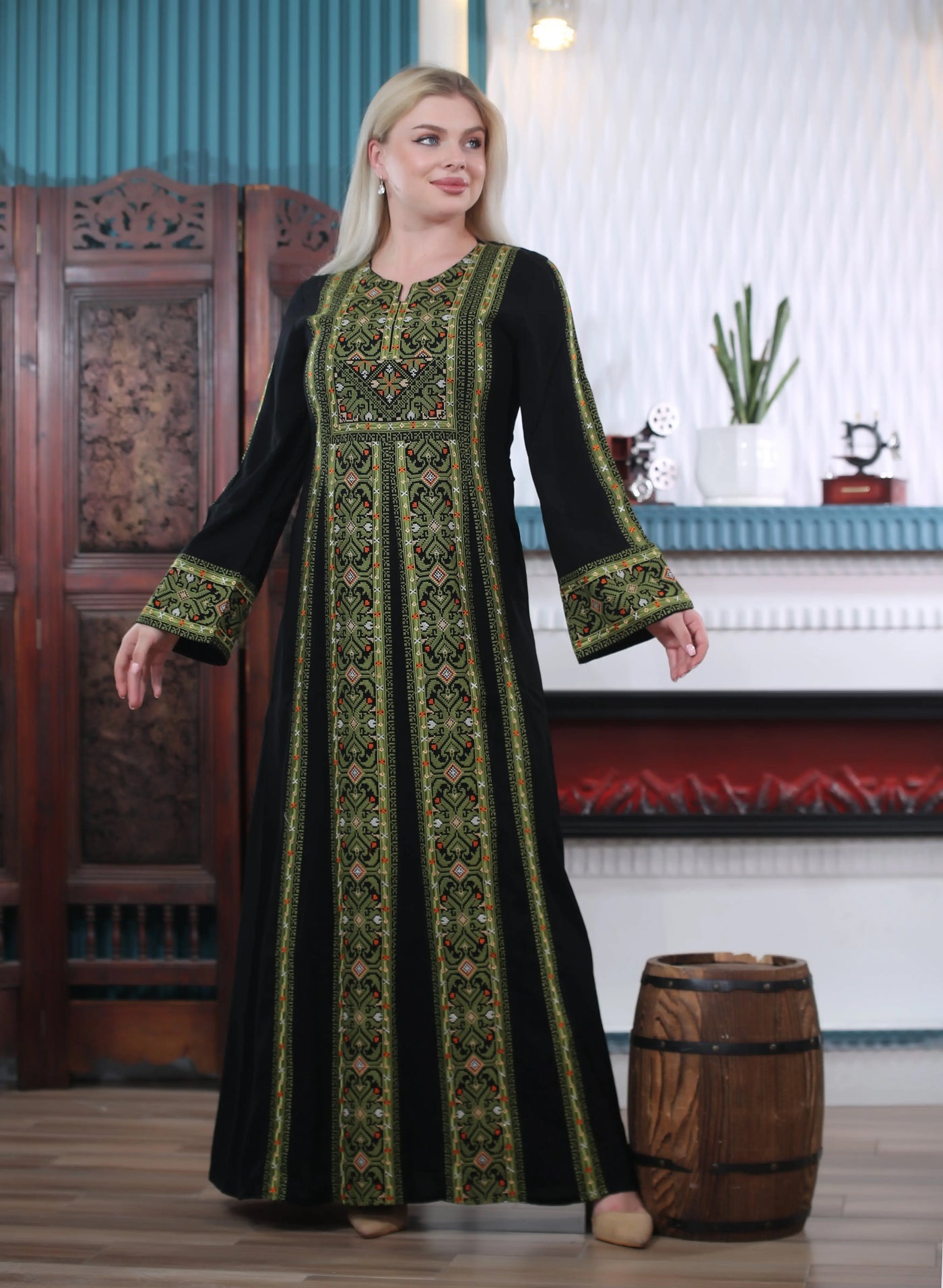 Elegance Of Jenin - Embroidered Palestinian style Thobe - JPK Traditions