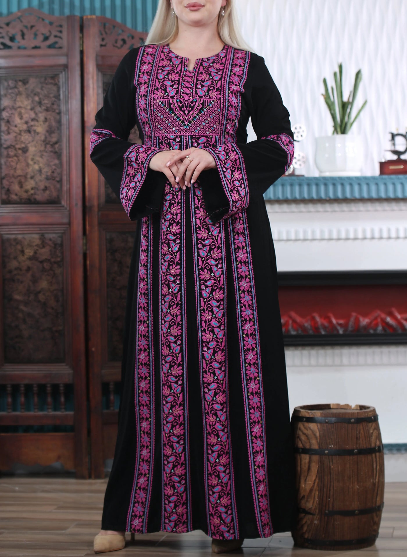 Moon Of Nablus - Embroidered Palestinian style Thobe - JPK Traditions