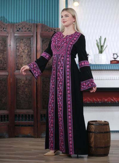 Moon Of Nablus - Embroidered Palestinian style Thobe - JPK Traditions