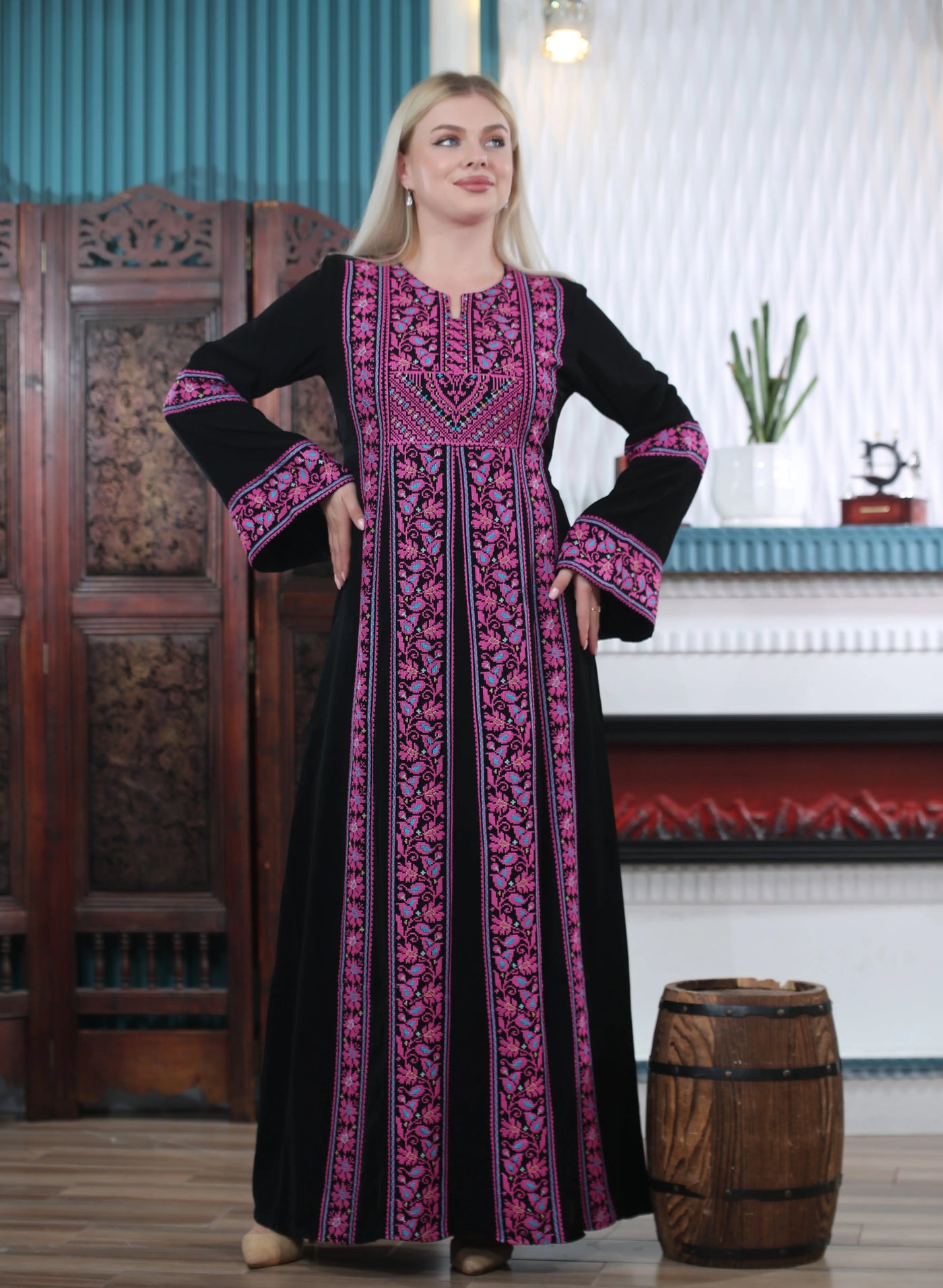 Moon Of Nablus - Embroidered Palestinian style Thobe - JPK Traditions