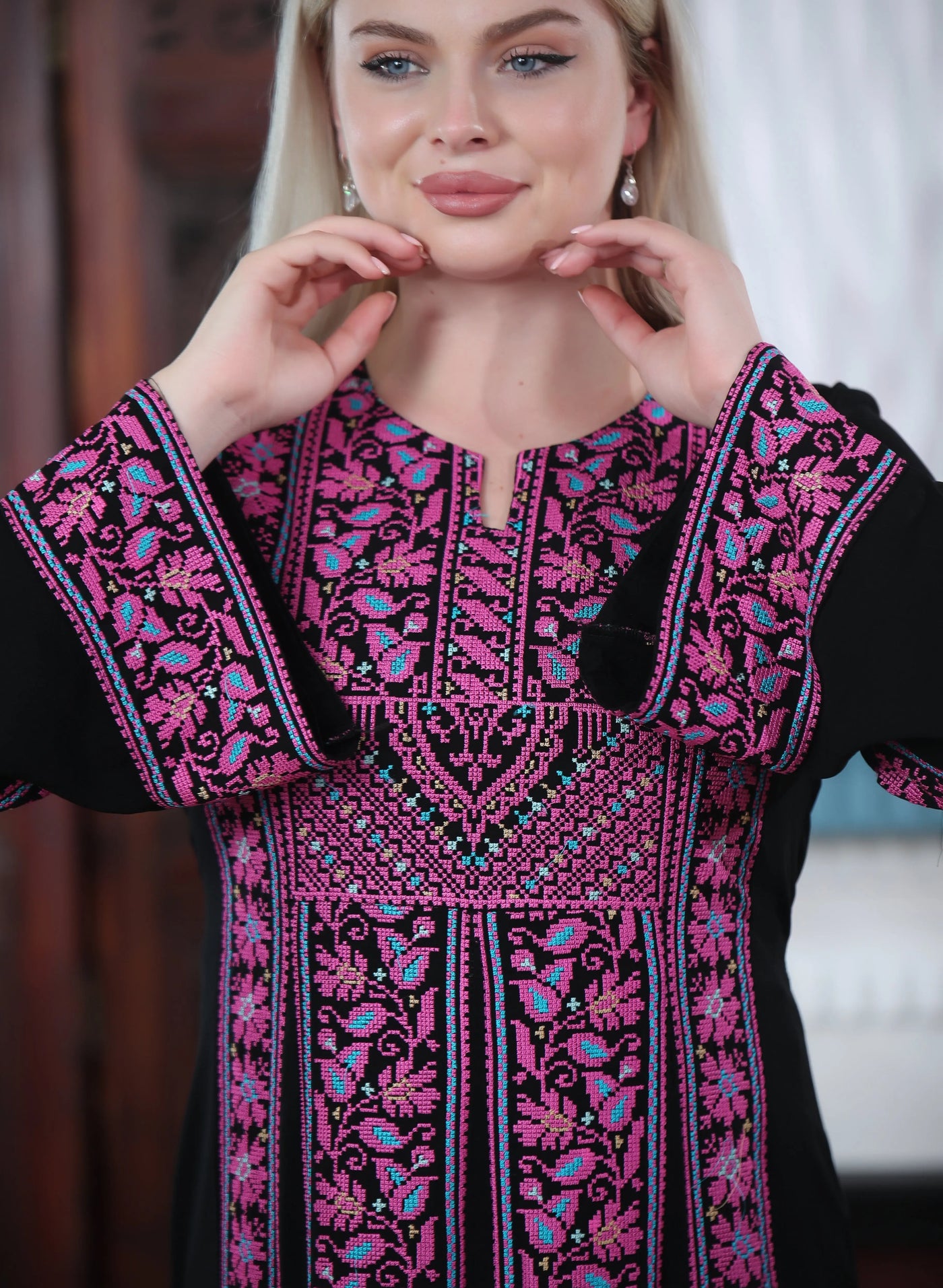 Moon Of Nablus - Embroidered Palestinian style Thobe - JPK Traditions